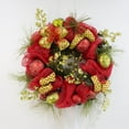 thumbnail image 1 of Barton Christmas Wreath with Red Ribbon & Bows, Green Spruce, Indoor Outdoor Holiday Decor, 35 inches, 1 of 5