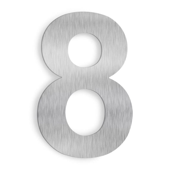 Barton 6 Inch Floating House Number "8" Stainless Steel Anti-Rust House Address Numbers for Outside, Mailbox Yard Home Front Door, Satin Finish