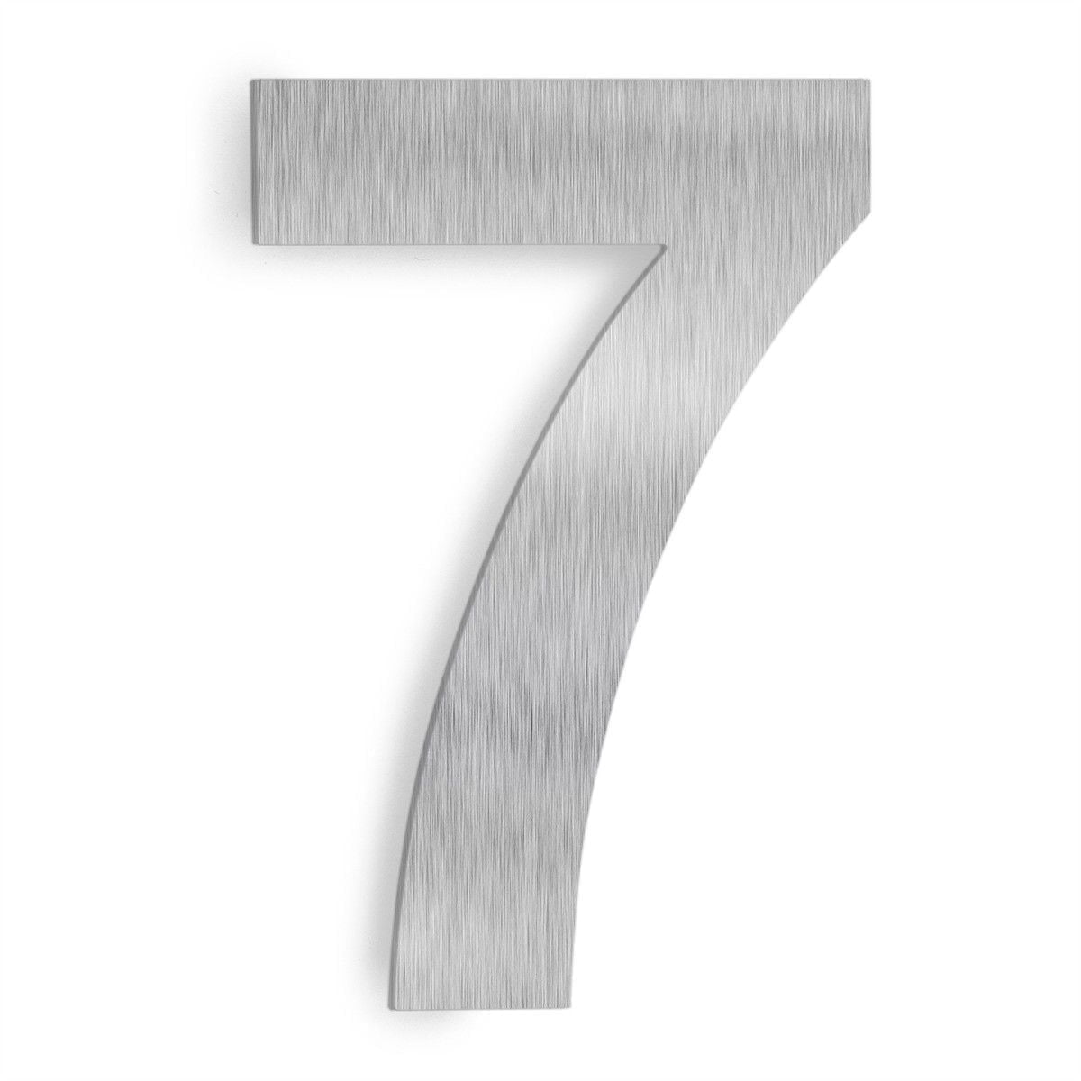 6" Stainless Steel Floating House Number 7