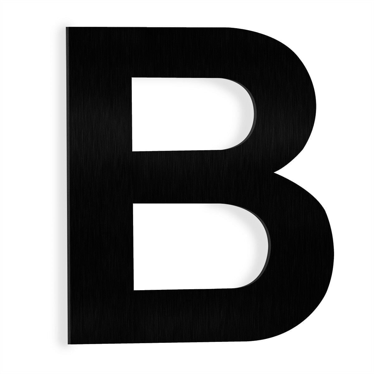 6 Inch Black Metal Floating House Letter B