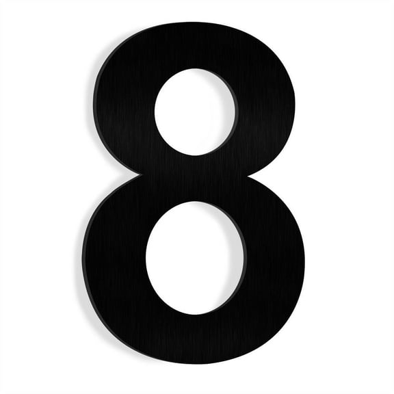 Barton 6 Inch Floating House Number "8" Stainless Steel Anti-Rust House Address Numbers for Outside, Mailbox Yard Home Front Door, Black Finish