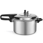 Barton 8-Quart Aluminum Stovetop Pressure Cooker, Heavy-Duty Cooking Pot with Locking Lid, Safety Release Valve & Silicone Sealing Gasket, Silver