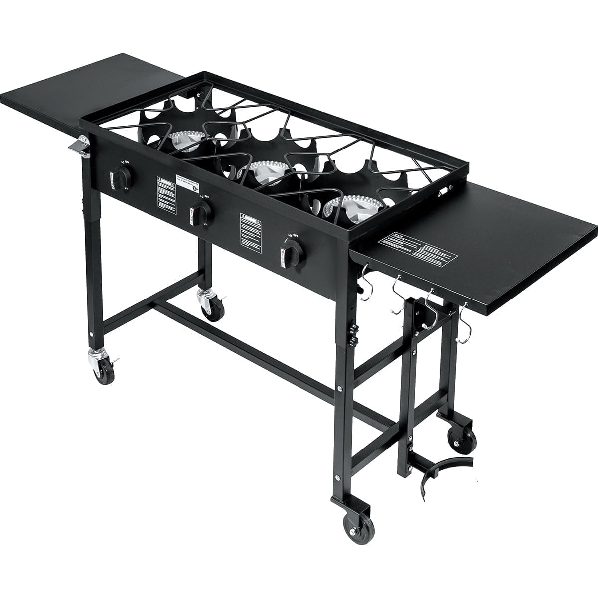 Barton Propane Triple Burner Stove Station with Regulator & Removable Legs
