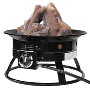 Barton 15 Inch Ceramic Fireplace Decorative Accent, Wood-Style Fire Pit and Fireplace Decor for Indoor & Outdoor Use