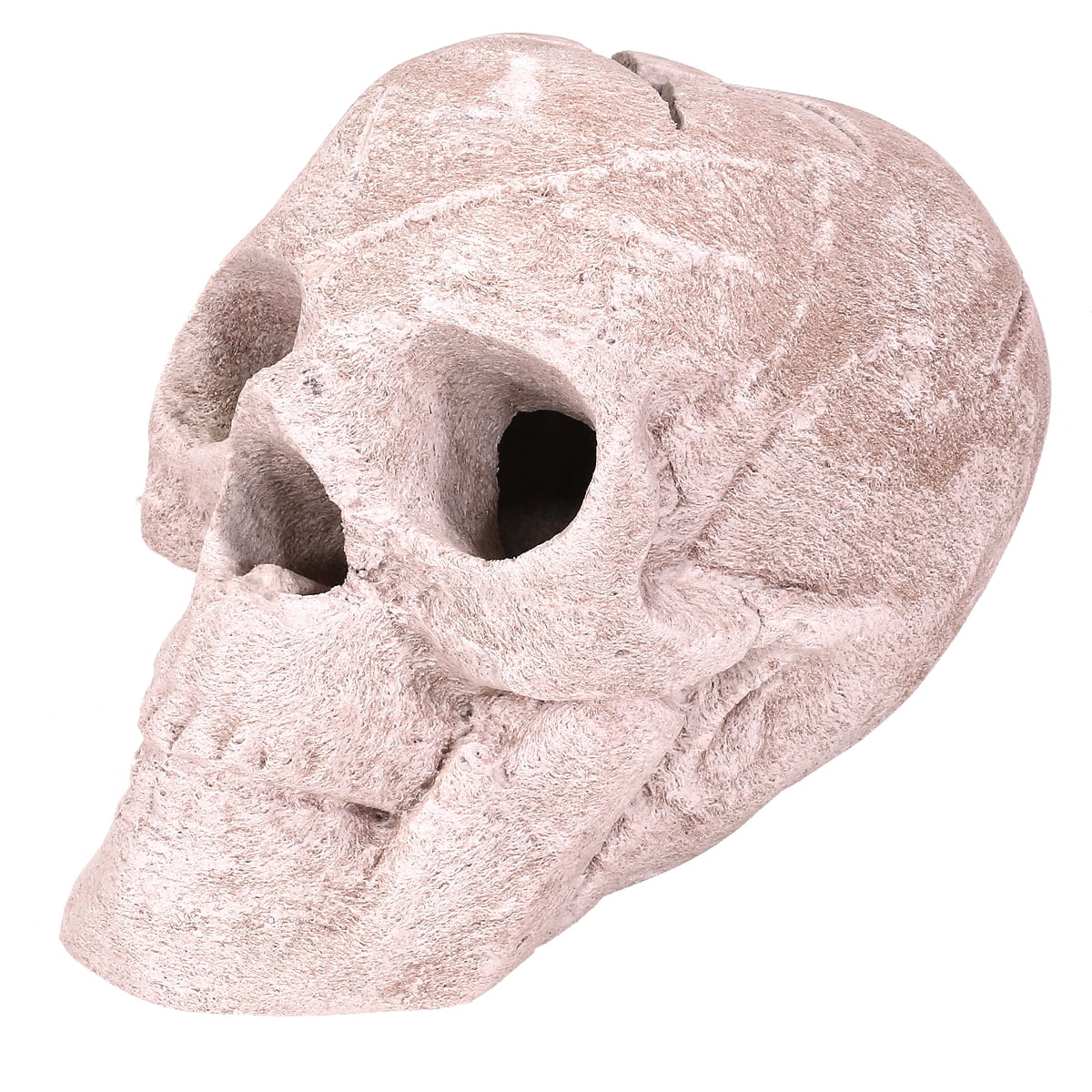 Barton Ceramic Imitated Skull Natural Gas LP Wood Fireplace Firepit Campfire - Light Beige