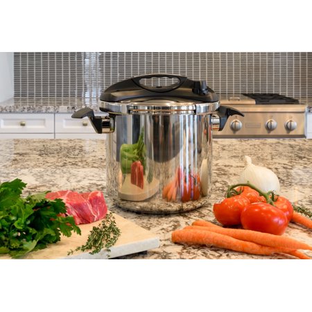 Barton 10.5QT Stainless Steel Stovetop Pressure Cooker, Secure Locking, Gas, Electric & Induction Compatible