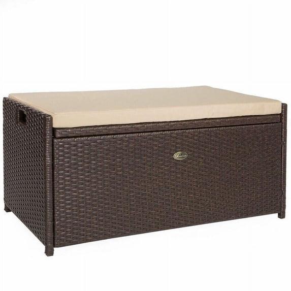 Barton Deck Box 60 Gallon Outdoor Patio Storage Bench Shed With Seat Cushion