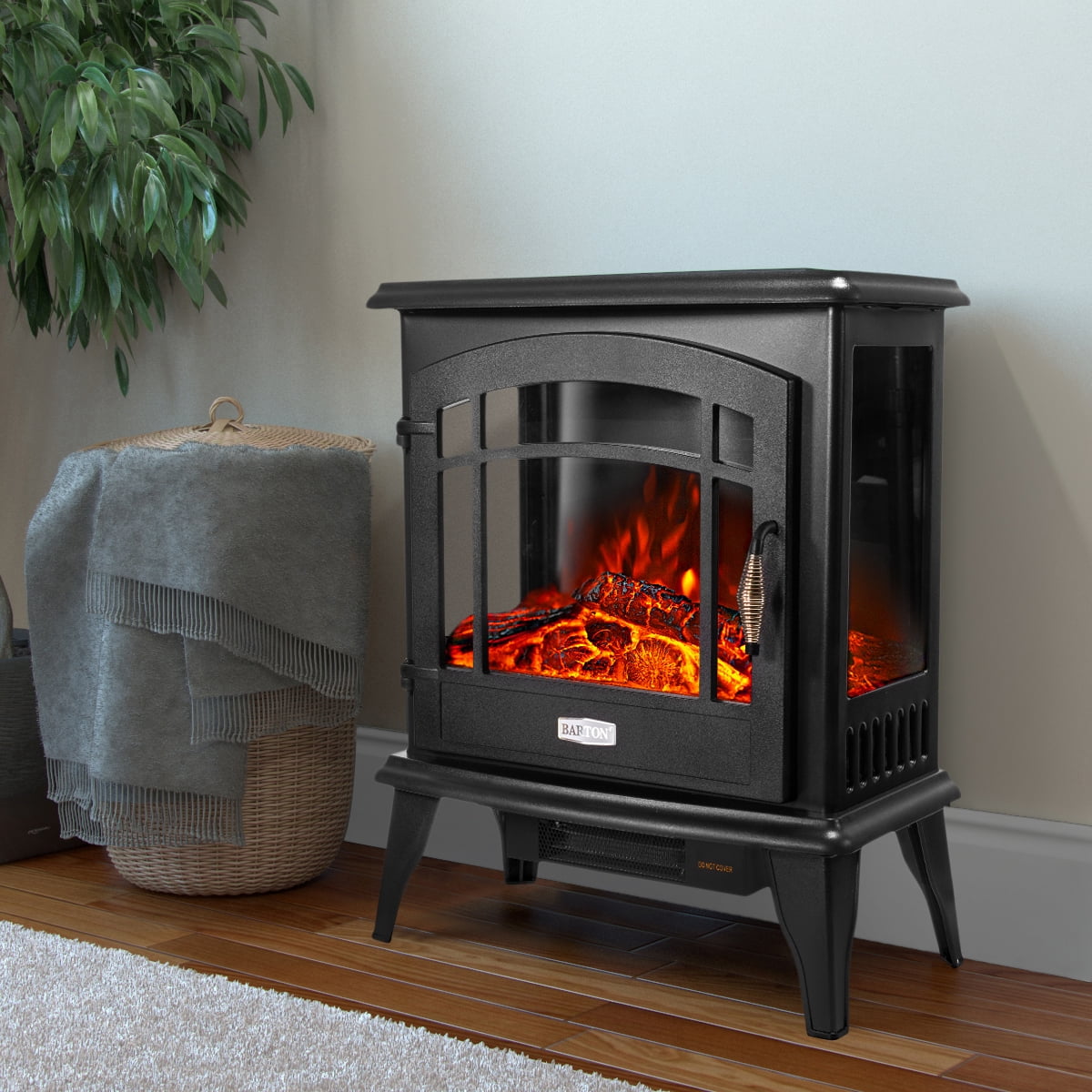 Barton Electric Fireplace Heater for inside home/portable 1500W 20 3 -  Black - Walmart.com