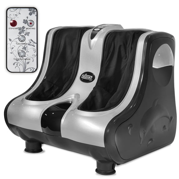 Barton Electric Shiatsu Foot Calf Massager Kneading Rolling Vibration Heating Remote Control