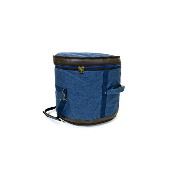 Barton GSP Premium Floor Tom Drum Bag, 16" x 16", Blue & Brown Oxford
