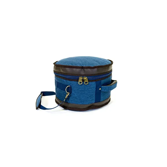 Barton GSP Premium Tom Tom Drum Bag, 12" x 8", Blue & Brown Oxford