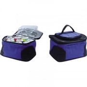 Barton Outdoor Lunch Bag - collapsible - SuperFoam Insulated - Polyester Shell - Holds Up to 9 Soda cans - Separate Zippable compartment in Top Flap - Side Pocket - 6 A 9.8 A 7.4