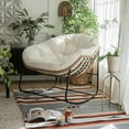 thumbnail image 1 of Barton Outdoor Rocking Chair, Patio Egg Rocking Chair, Indoor Papasan Chair, Rattan Wicker Lounge Chair, Modern Royal Chair for Bedroom, Living Room, Porch, Garden, Lawn, Beige, 1 of 7
