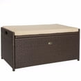 thumbnail image 1 of Barton Outdoor Storage Deck Box, 60 Gallon Wicker Patio Bin & Bench With Cushion, Waterproof & UV Resistant, 1 of 8