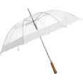 thumbnail image 1 of Barton Outdoors Rain Umbrella - Clear and White Rip-Resistant - Auto Open with Resin Handle, 1 of 6