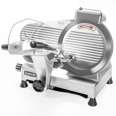 Barton Commercial Meat Slicer, 10" Electric Food Slicer, Semi-Auto 250W Stainless Steel Deli Meat Slicer, Adjustable Thickness for Meat, Cheese, Veggies, Ham, Fruit
