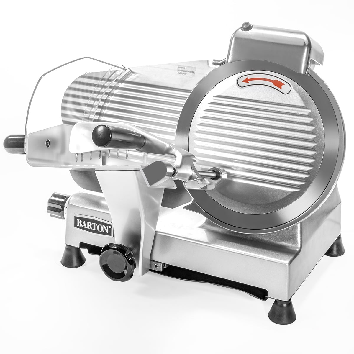 Barton Commercial Meat Slicer, 10" Electric Food Slicer, Semi-Auto 250W Stainless Steel Deli Meat Slicer, Adjustable Thickness for Meat, Cheese, Veggies, Ham, Fruit