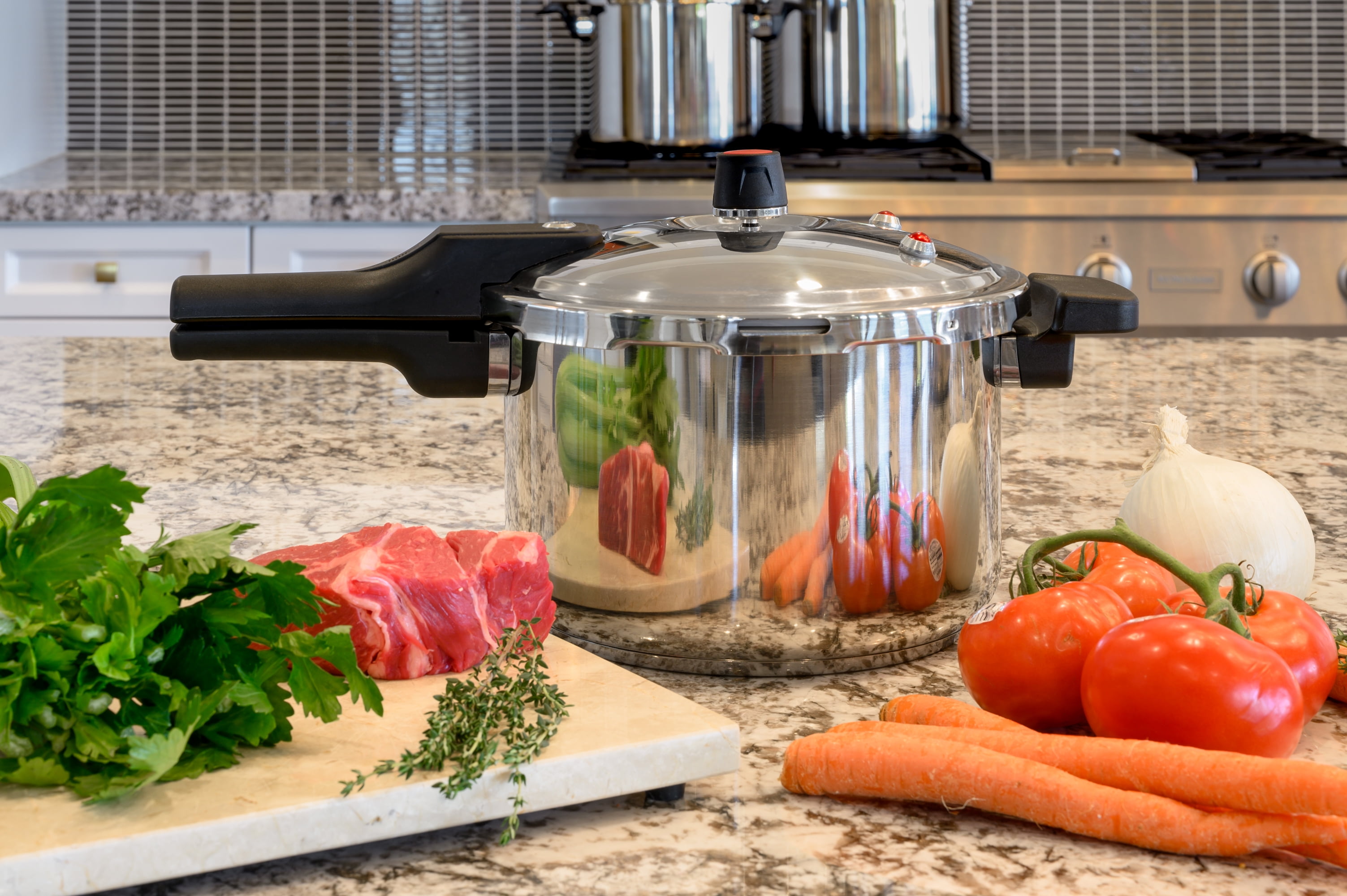 Barton 7.4 Quart Silver Stainless Steel Pressure Cooker
