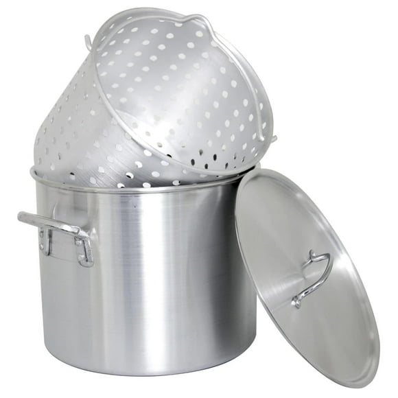 Barton 21-Quart Stock Pot With Lid, Nickel Free Stainless Steel Cookware - Healthy Polished Stockpots - Heavy Duty Induction Soup Pot, With Strainer Basket