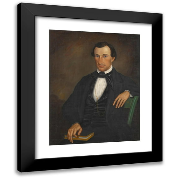 Barton Stone Hays 19x24 Black Modern Framed Museum Art Print Titled - Portrait of Dr. Lewis D. Lyons (1855)