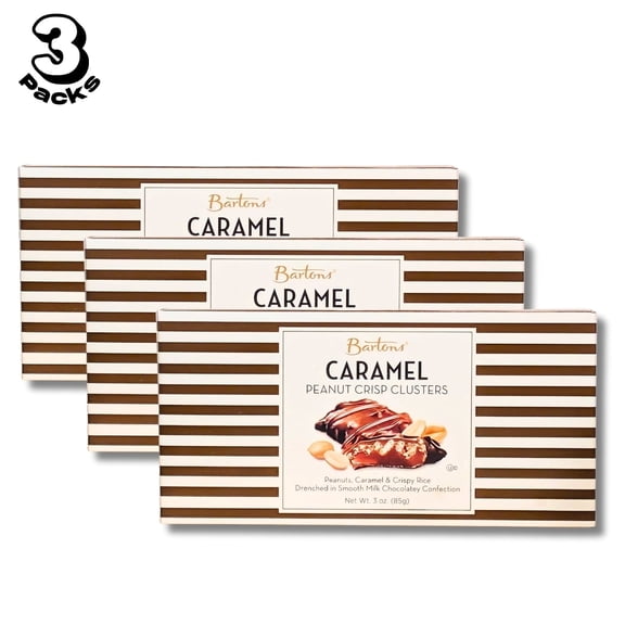 Barton's Chocolate Covered Caramel Peanut Clusters, 3-oz., Pack of 3