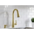thumbnail image 1 of Pfister Barullli Single Handle Pull Down Sprayer Kitchen Faucet with Deckplate Included and Soap Dispenser in Brushed Gold, 1 of 8
