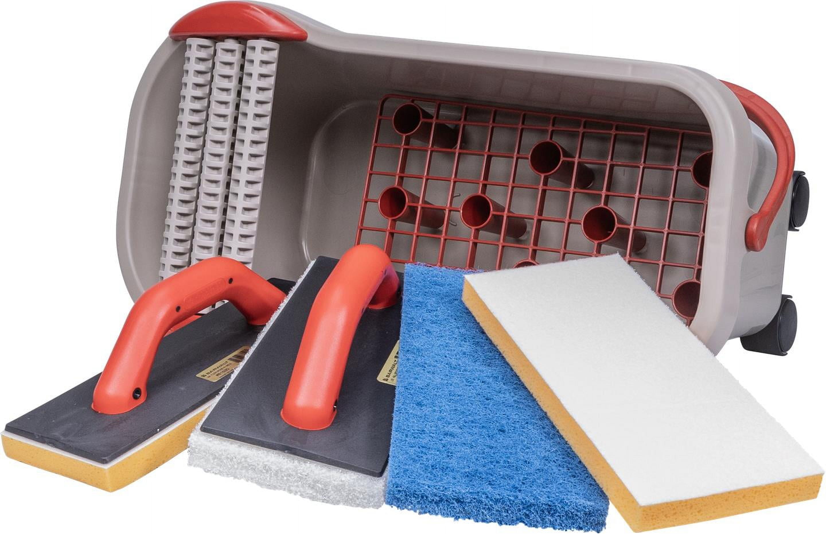 Ultra Grouting System with Grey Bucket and Red Handles