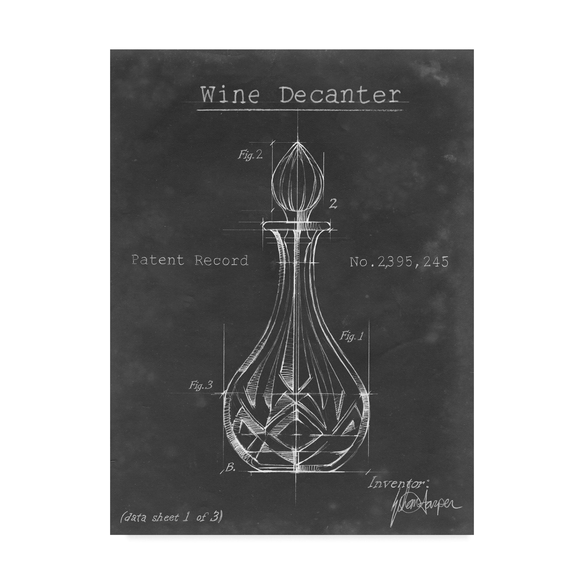 Barware Blueprint VIII' Canvas Art by Ethan Harper