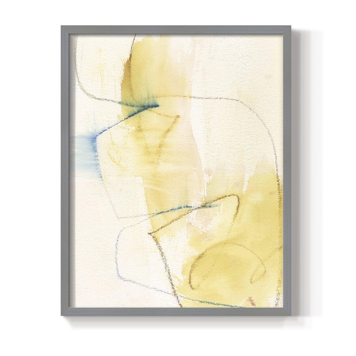 Barxan I Framed Print in Gray Solid Wood Framed Print No Nail Hanging