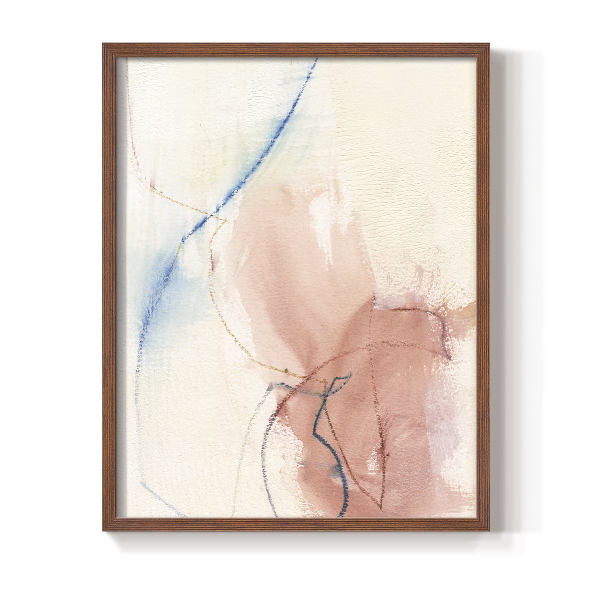 Barxan II Framed Print in Brown Solid Wood Framed Print No Nail Hanging
