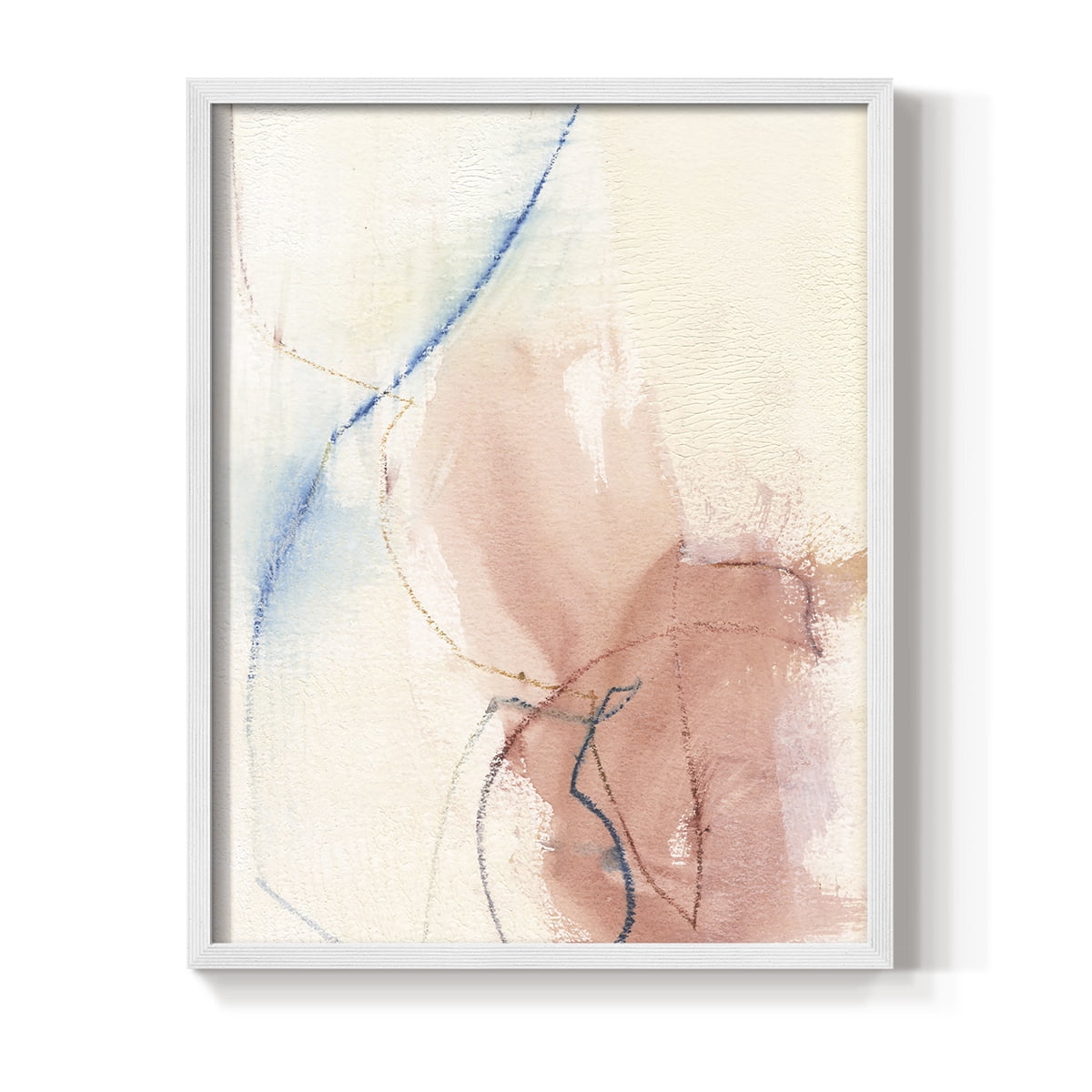 Barxan II Framed Print in White Solid Wood Framed Print No Nail Hanging
