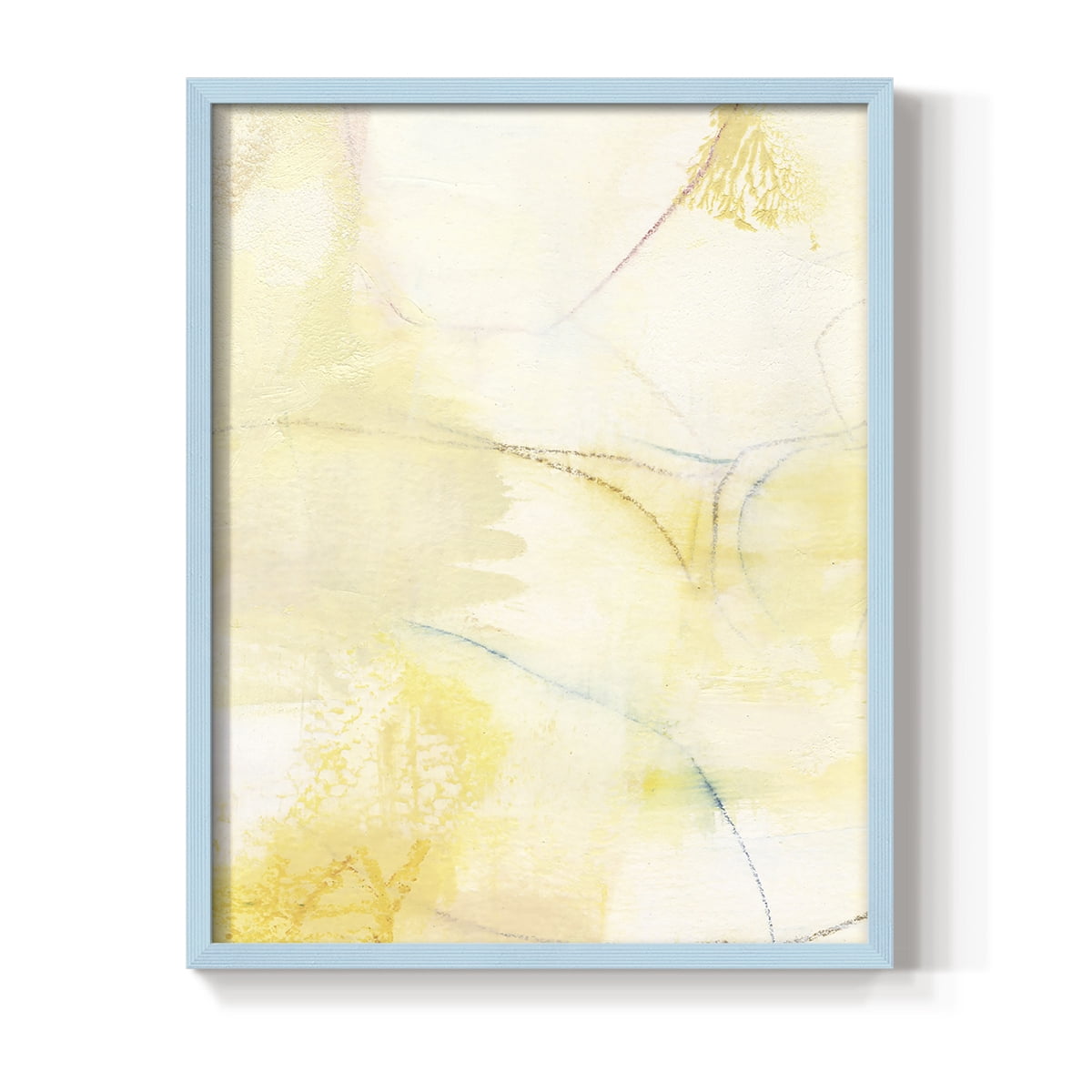 Barxan III Framed Print in Blue Solid Wood Framed Print No Nail Hanging