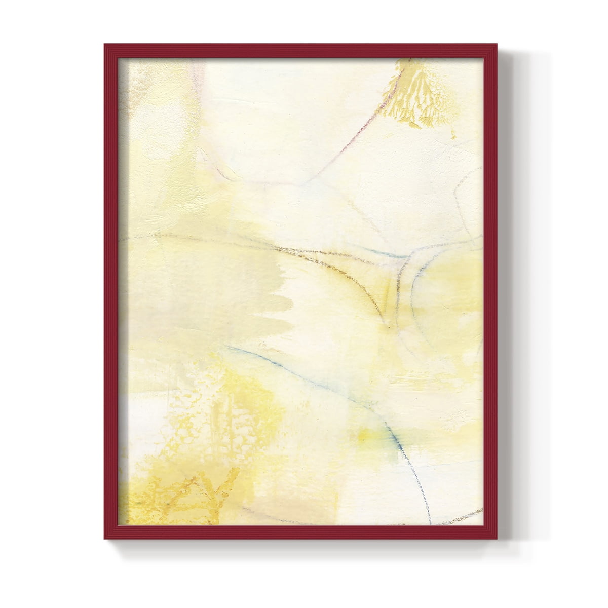Barxan III Framed Print in Red Solid Wood Framed Print No Nail Hanging