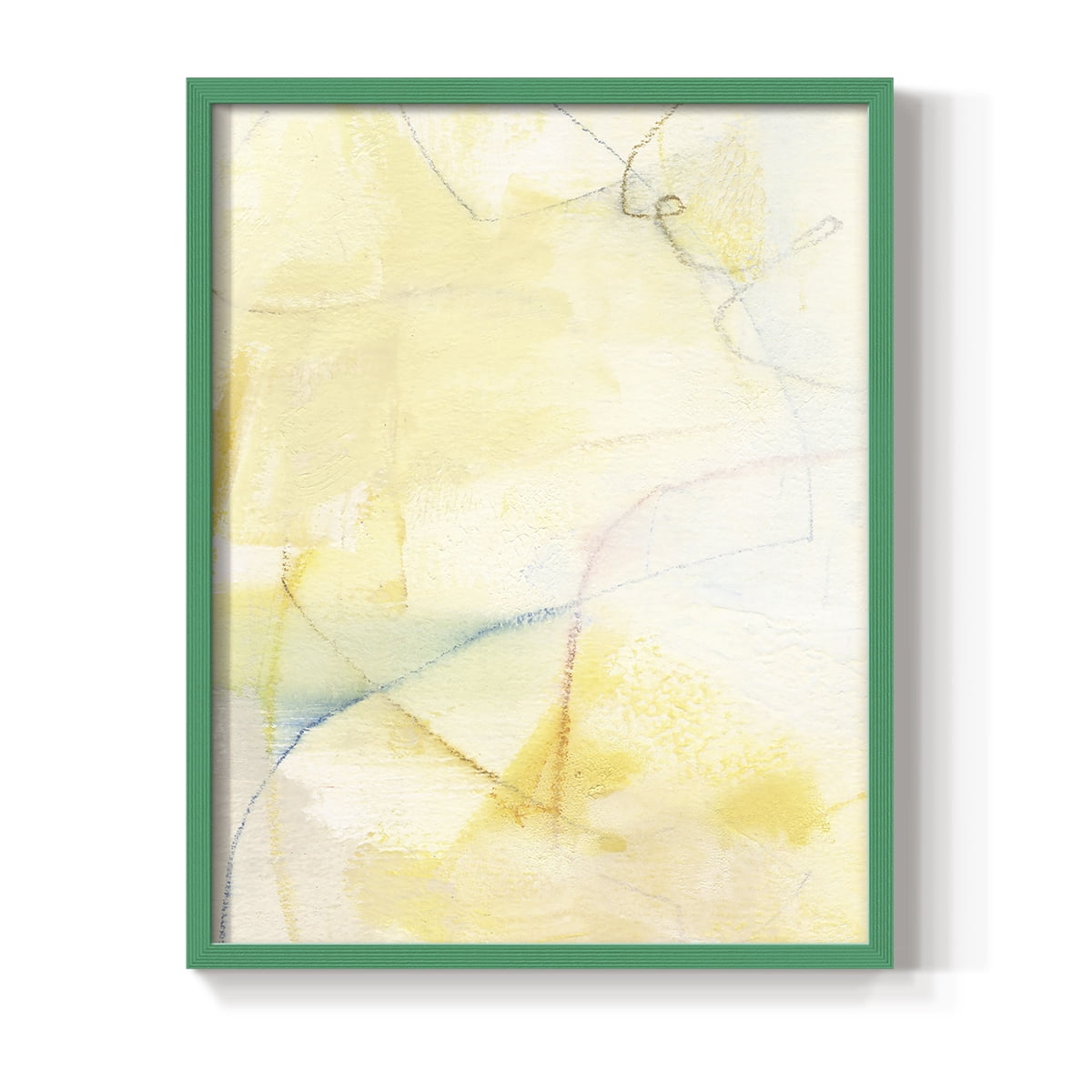 Barxan IV Framed Print in Green Solid Wood Framed Print No Nail Hanging