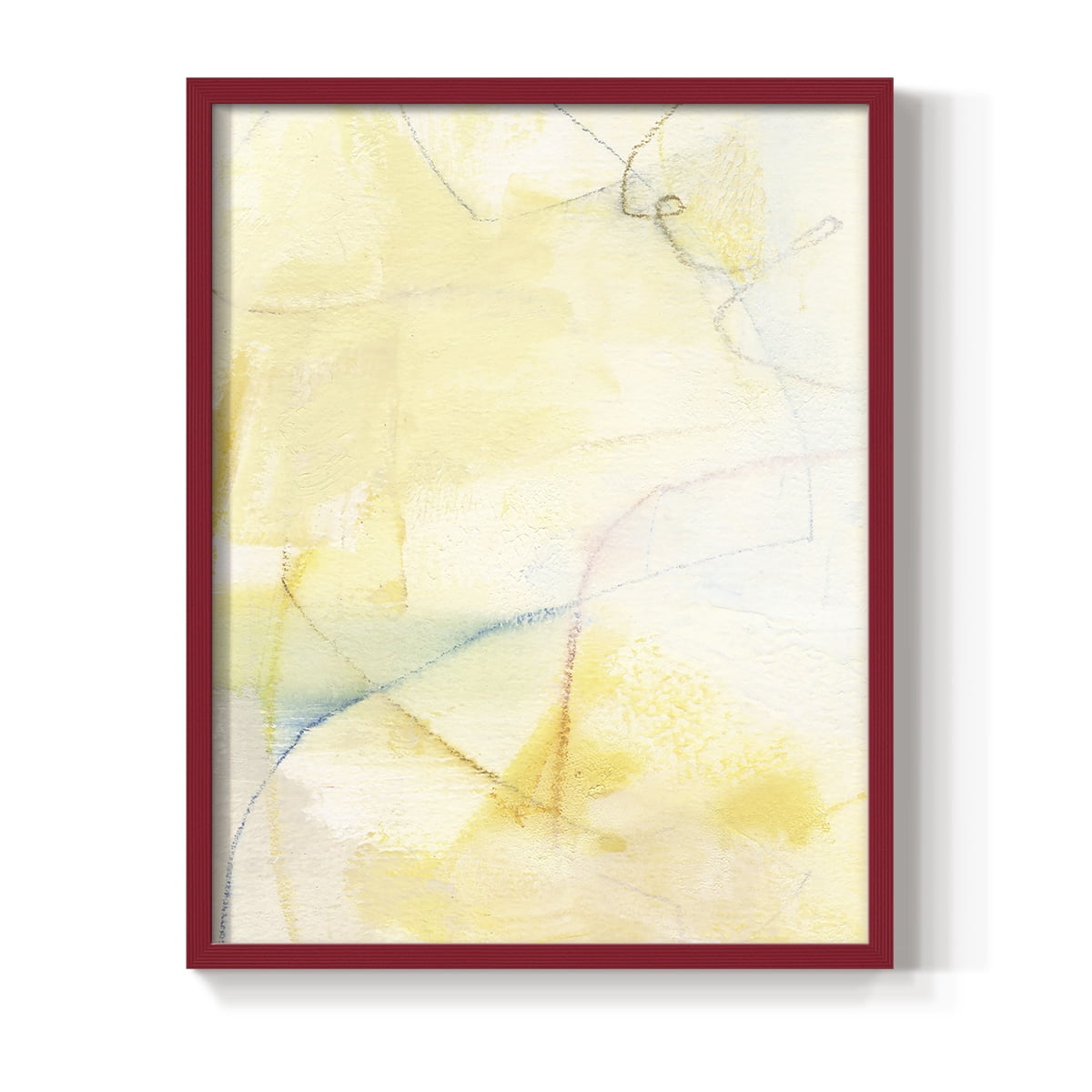 Barxan IV Framed Print in Red Solid Wood Framed Print No Nail Hanging