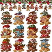 Barydat 36 Pcs Gingerbread Christmas Decor, Christmas Ornaments for Tree
