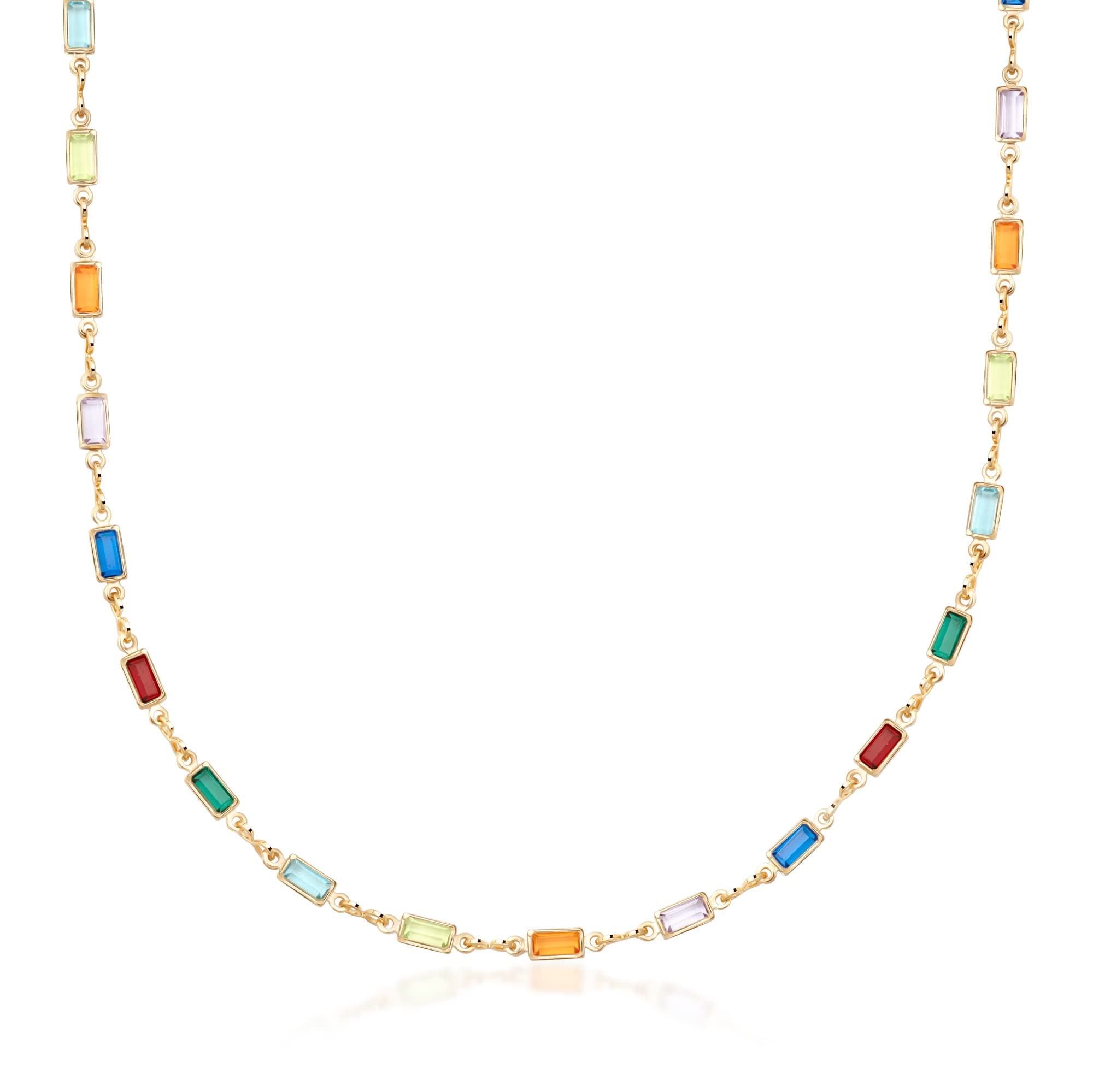 Spargz Gold Plated Metal & Stone Necklace Set - Designer Women's Jewelry - View #2