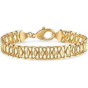Barzel 18K Gold Plated Mesh Bracelet for Women - Made in Brazil