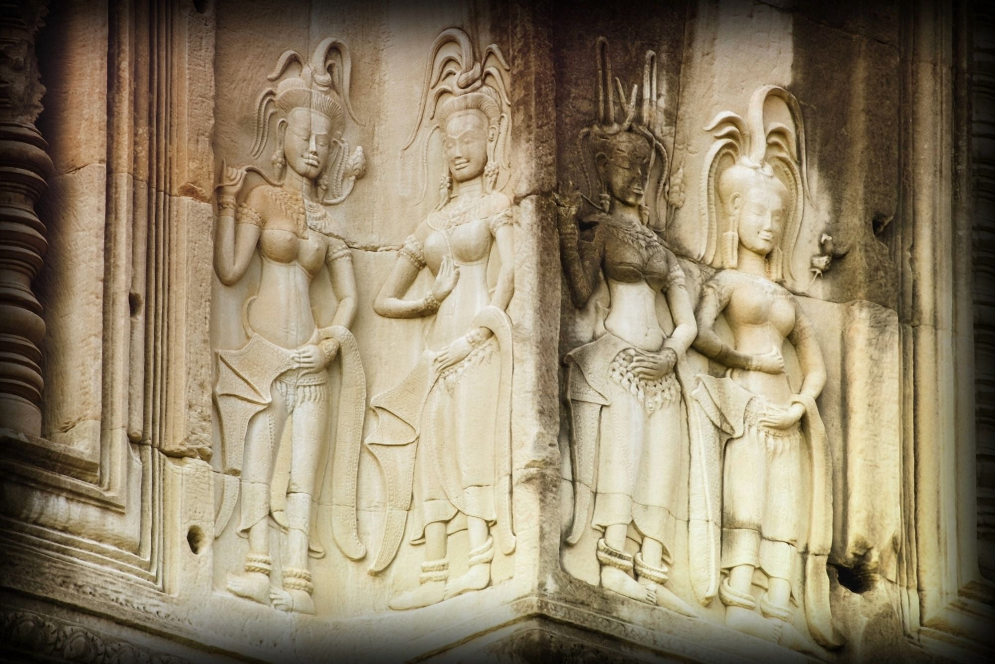 Bas-Reliefs Of Hindu Myths At Angkor Wat Angkor Cambodia Canvas Art - Carson Ganci Design Pics (17 x 11)