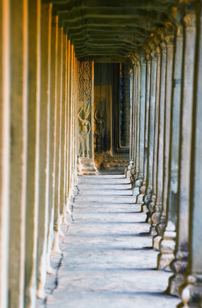 Bas Reliefs Of Hindu Myths At Angkor Wat Angkor Cambodia Canvas Art - Carson Ganci Design Pics (22 x 34)
