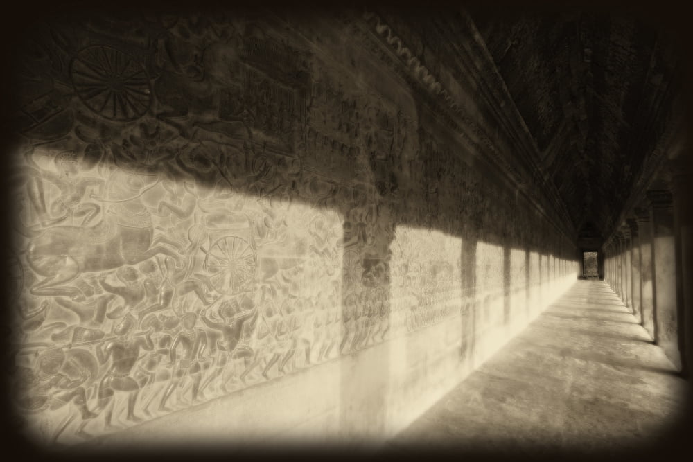 Bas-Reliefs Of Hindu Myths At Angkor Wat Angkor Cambodia Canvas Art - Carson Ganci Design Pics (34 x 22)