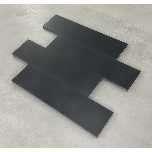 Basalt Stone Subway Tile, 3" x 12", Matte Black, 10 sq ft per Case, for Kitchen Backsplash, Bathroom Wall & Shower