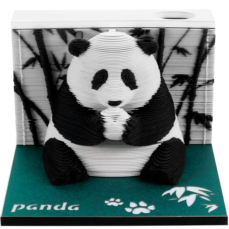 Bascet 3D Desk Calendar 2024 Calendar Creative Panda Calendar Memo Pad  Tear-Away 3D Art Calendar DIY 3D Memo Pad Paper Carving Art for Home Office  Desktop Decoration Gift 