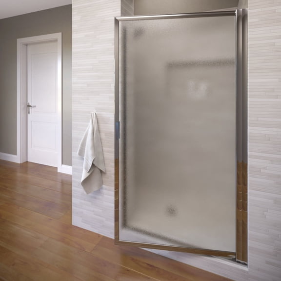 Basco SOPN00A3267OBSV Sopora 67" High X 32-7/8" Wide Hinged Framed Shower Door - Silver