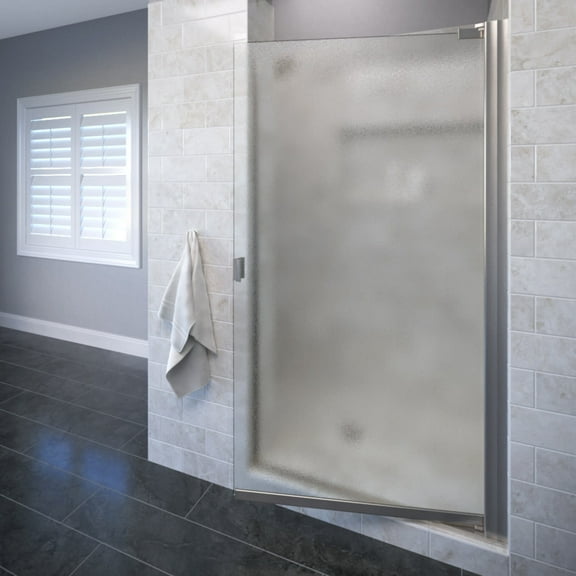 Basco 3600-3Ob Armon 66" High X 30-1/8" Wide Hinged Semi Frameless Shower Door - Nickel