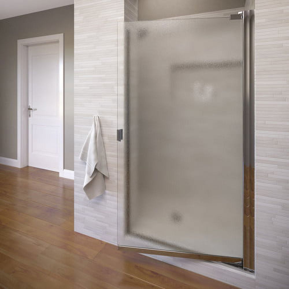 Armon 30.25"-31.75" Chrome Obscure Glass Pivot Shower Door