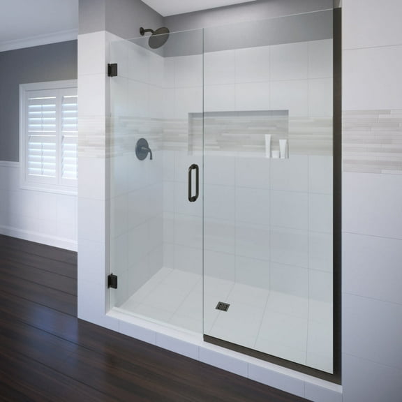 Basco Cela-935-46-72Cl Celesta 72" High X 46" Wide Pivot Frameless Shower Door - Bronze