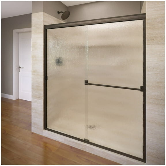 Basco CLCH05A4465RNOR Classic 64-1/2" High X 44" Wide Bypass Framed Shower Door - Bronze