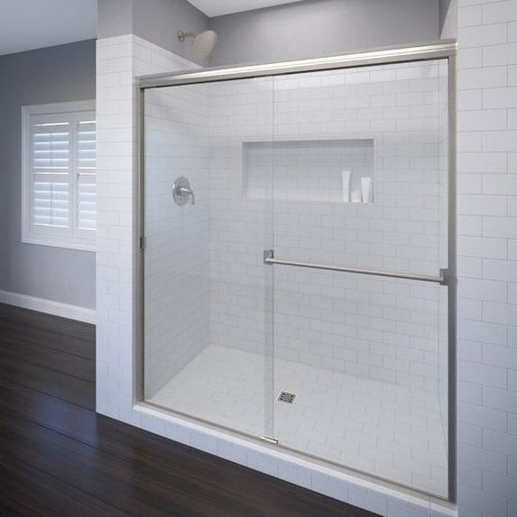 Basco Classic 44'' x 65.5'' Bypass Semi-Frameless Shower Door