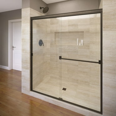 Basco Clch05a4770xp Classic 70" High X 47" Wide Bypass Semi Frameless Shower Door - Bronze